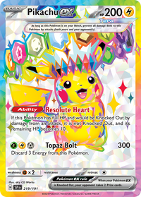 219/191 Pikachu ex - Surging Sparks
