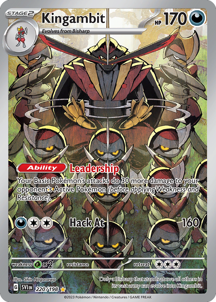 Kingambit 220/198 Scarlet & Violet Pokémon card
