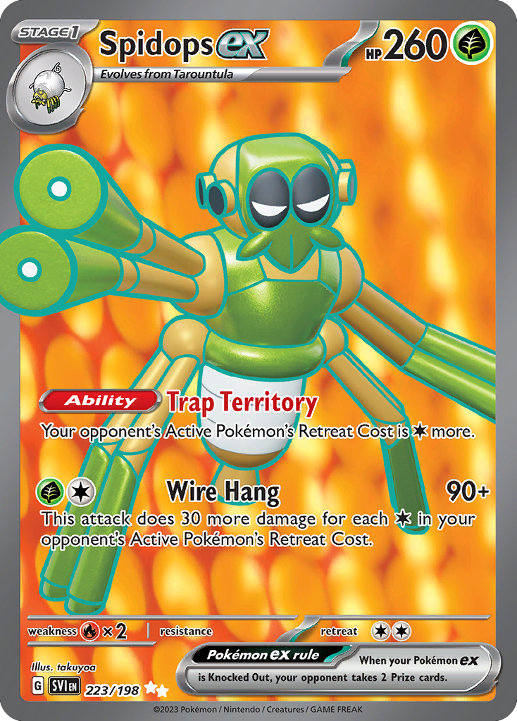 Spidops ex 223/198 Scarlet & Violet Pokémon card