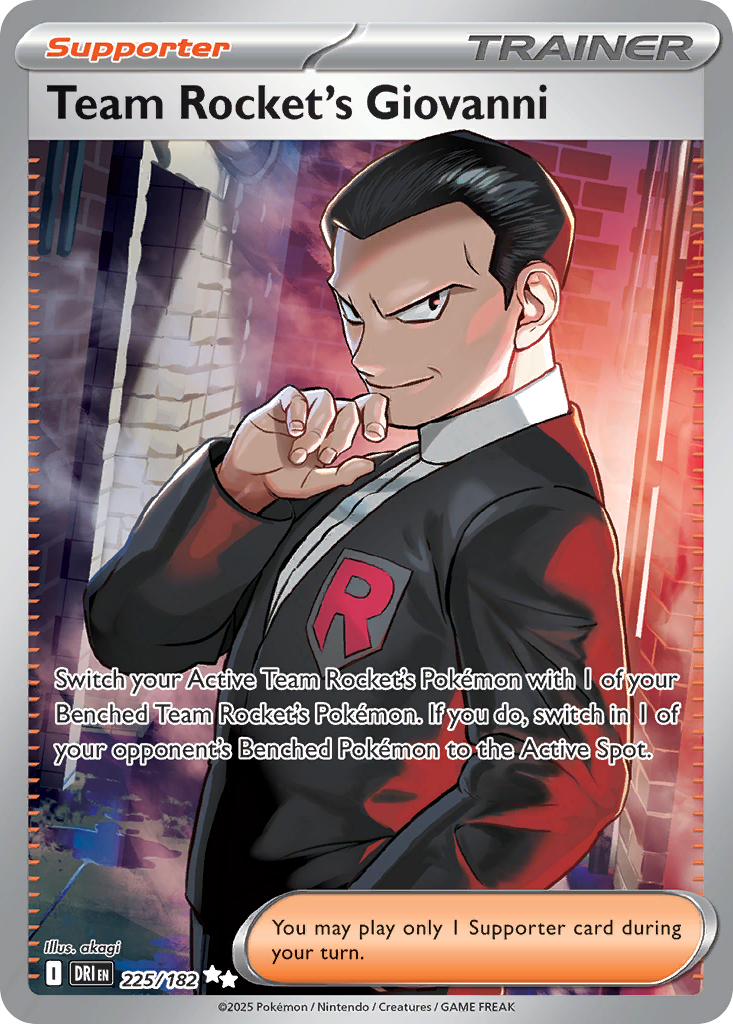 Team Rocket's Giovanni 225/182 Destined Rivals card
