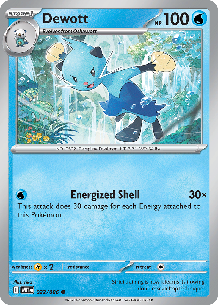 Dewott 022/086 White Flare card