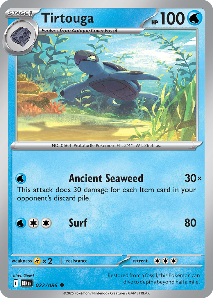 Tirtouga 022/086 Black Bolt card
