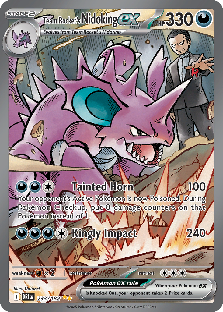 Team Rocket's Nidoking ex 233/182 Destined Rivals card