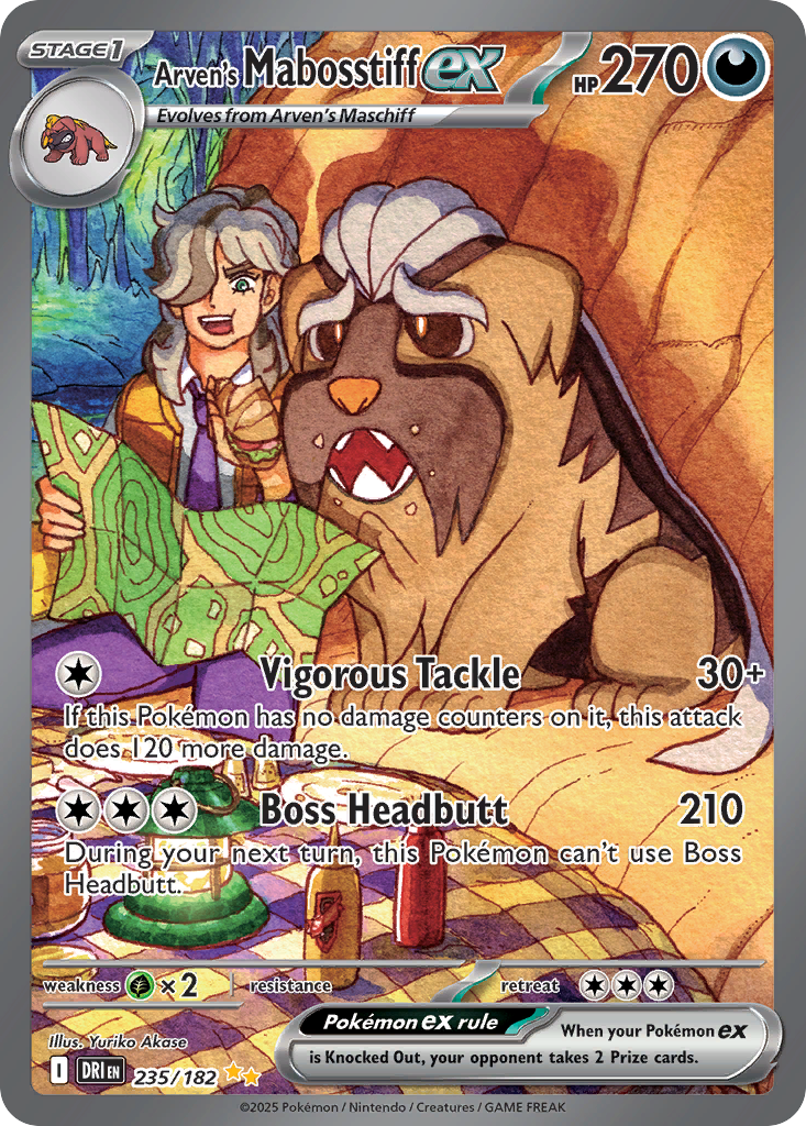 Arven's Mabosstiff ex 235/182 Destined Rivals card