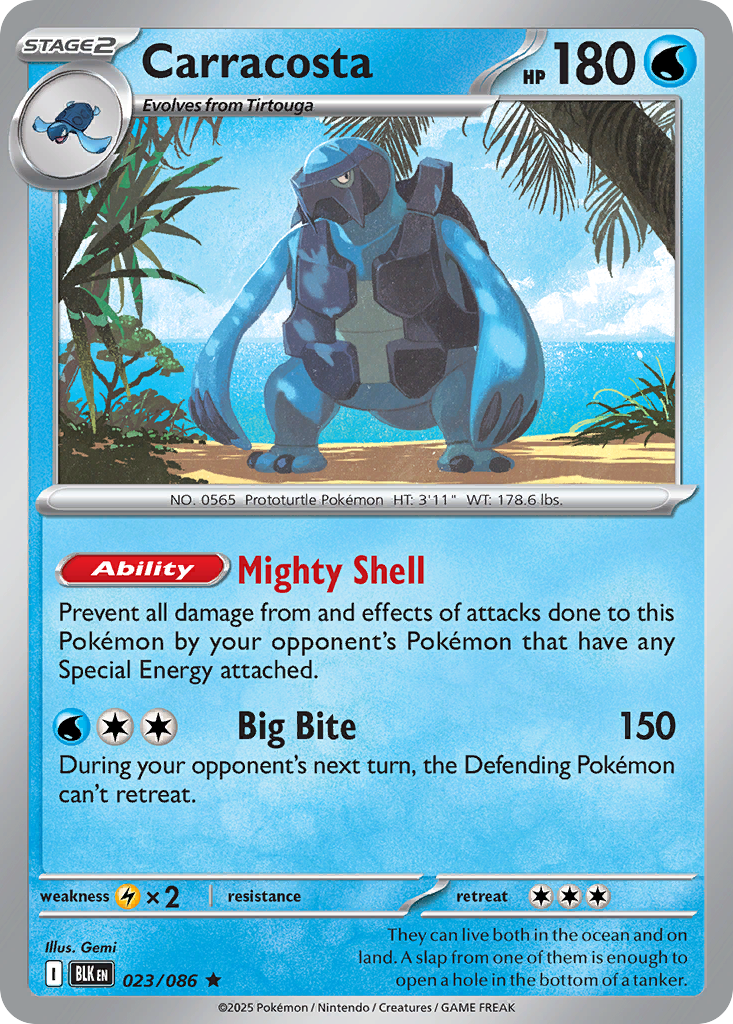 Carracosta 023/086 Black Bolt card