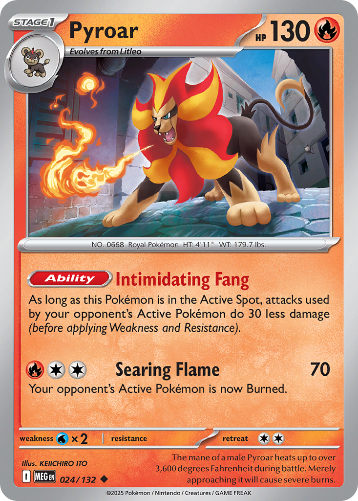 Pyroar 024/132 Mega Evolution card