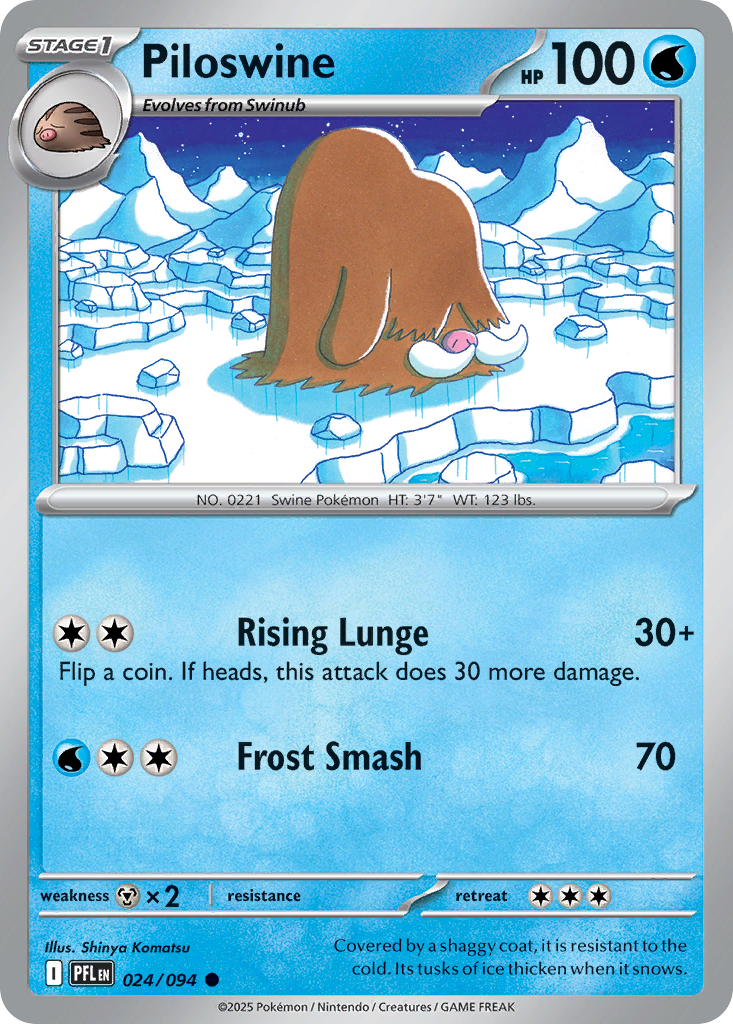 Piloswine 024/094 Phantasmal Flames card