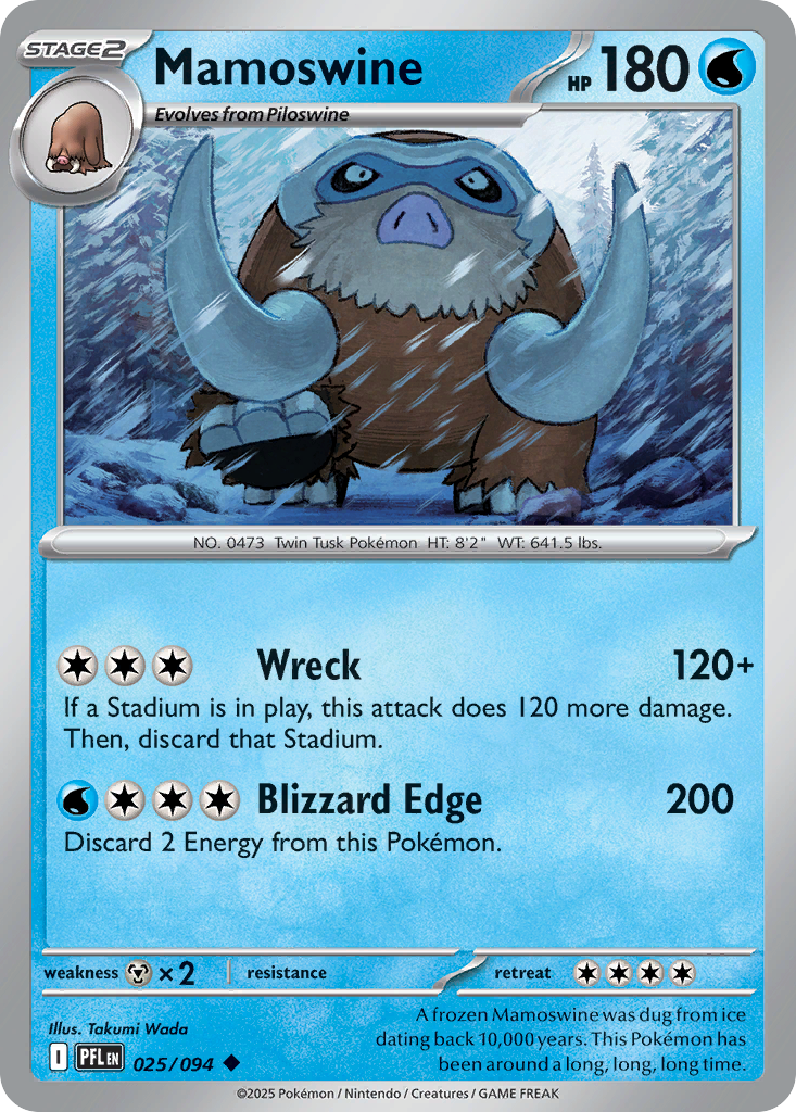 Mamoswine 025/094 Phantasmal Flames card