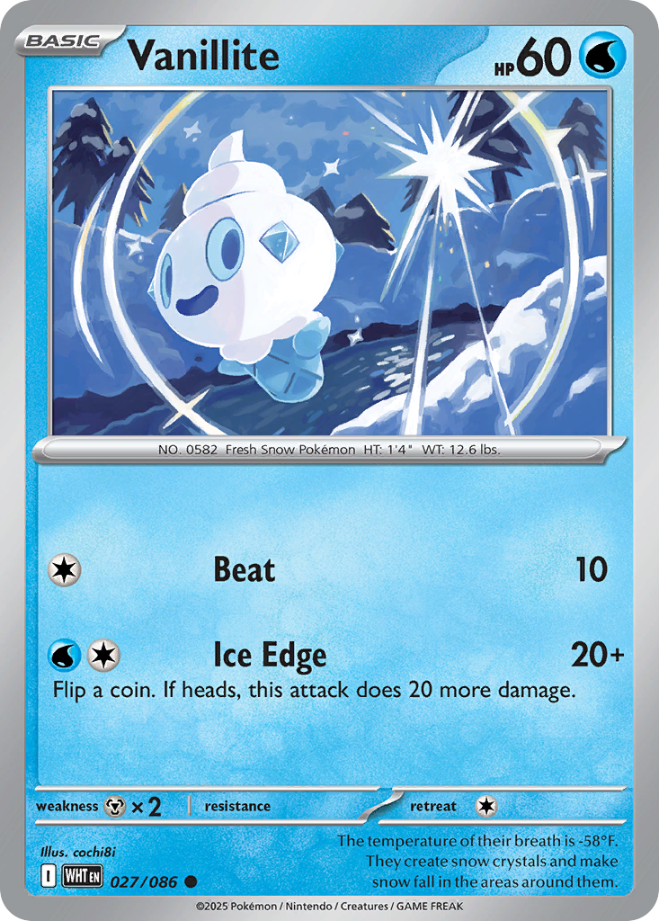 Vanillite 027/086 White Flare card