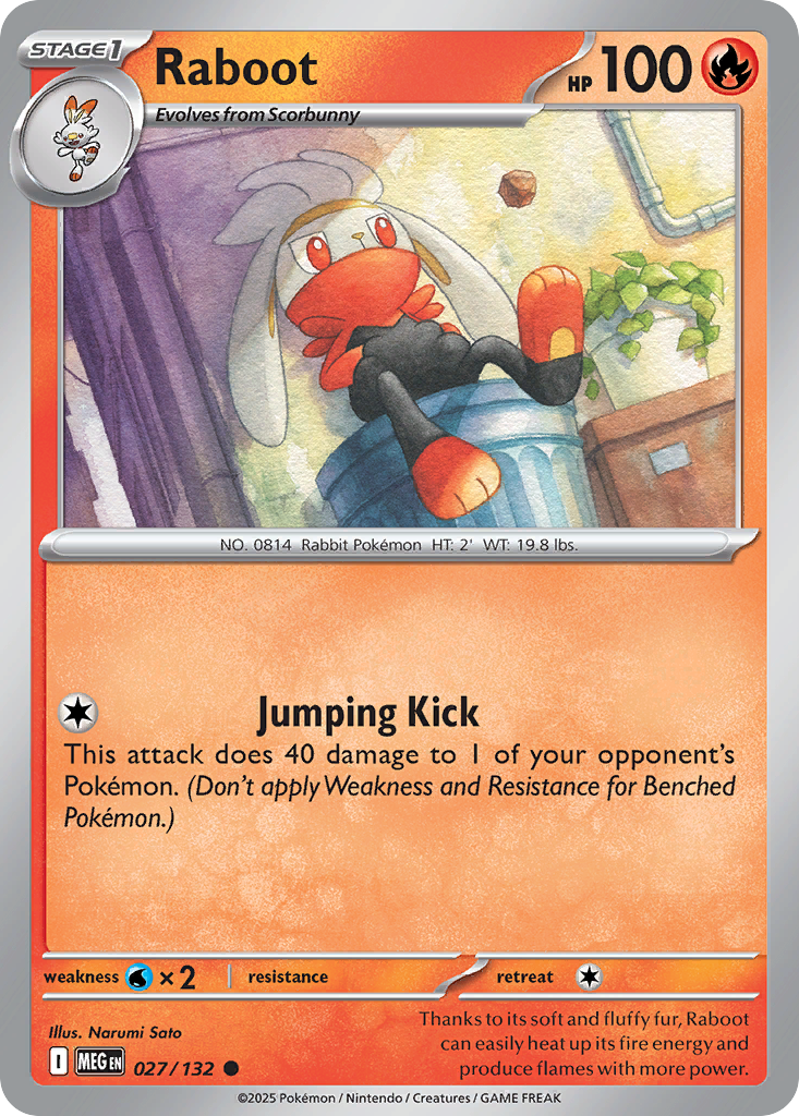Raboot 027/132 Mega Evolution card