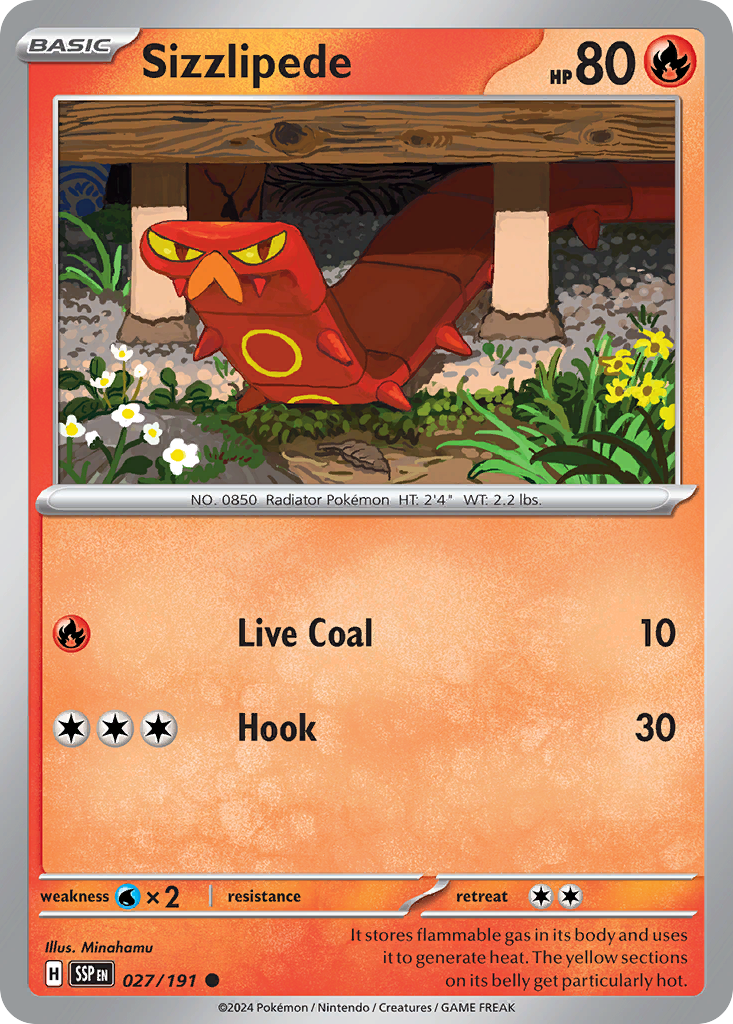 Sizzlipede 027/191 Surging Sparks card