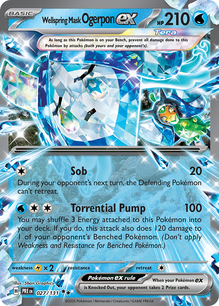 Wellspring Mask Ogerpon ex 027/131 Prismatic Evolutions card