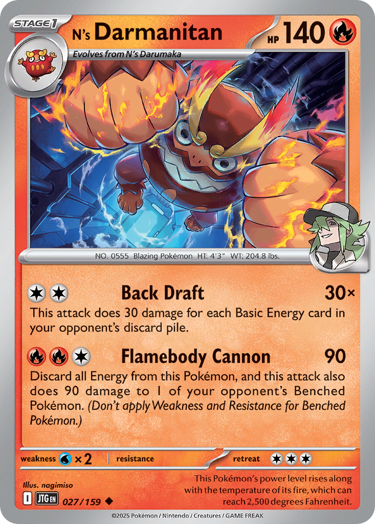 N's Darmanitan 027/159 Journey Together card