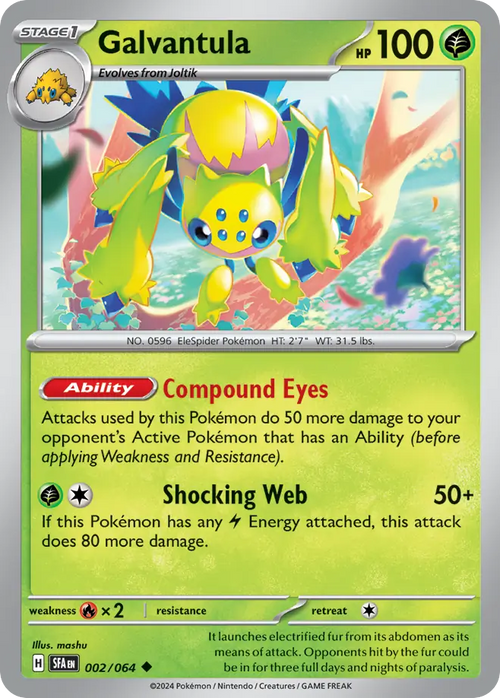Galvantula 002/064 Shrouded Fable card