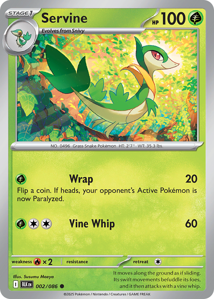 Servine 002/086 Black Bolt card
