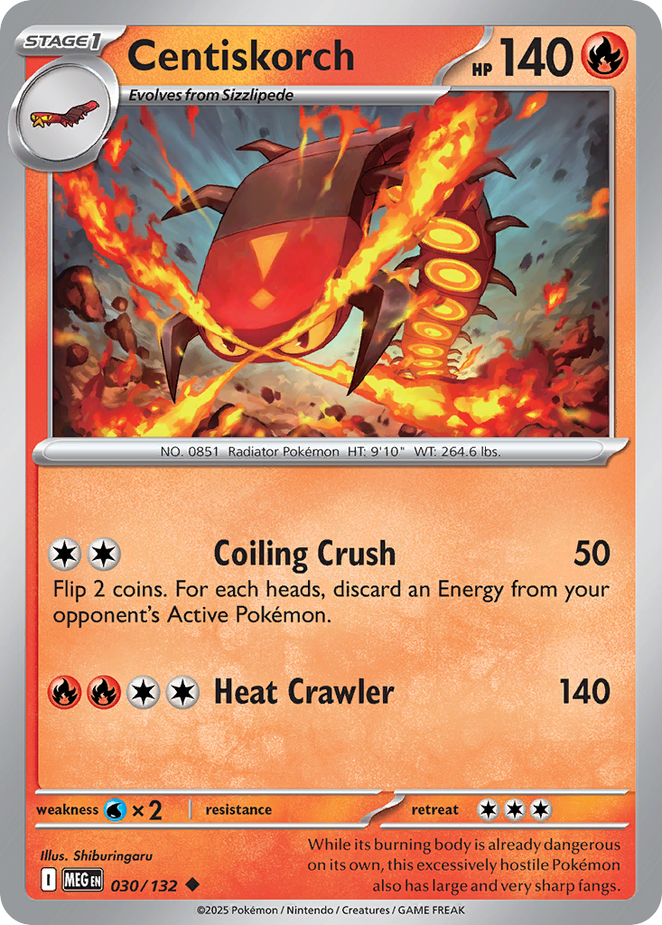 Centiskorch 030/132 Mega Evolution card