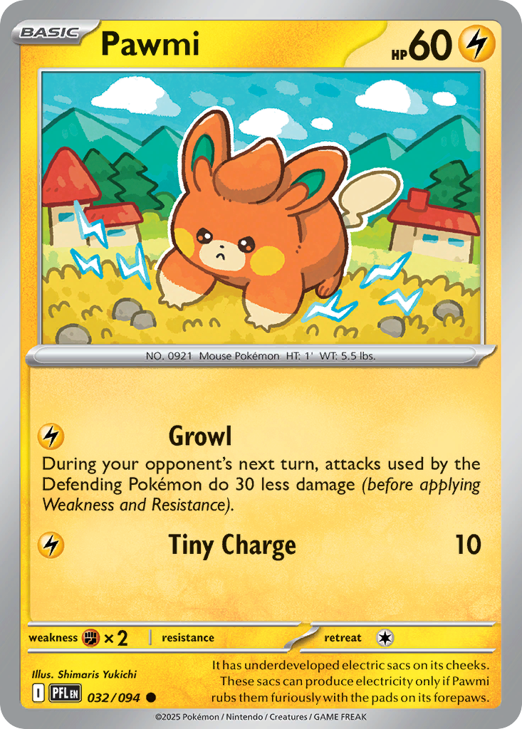 Pawmi 032/094 Phantasmal Flames card