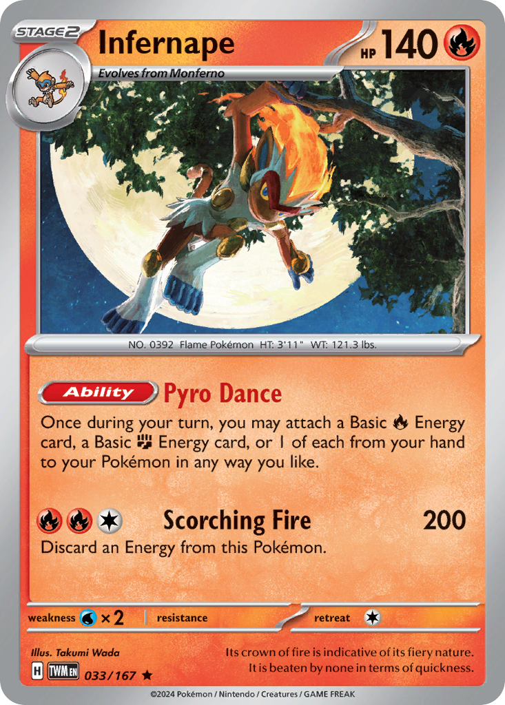 Infernape 033/167 Twilight Masquerade card