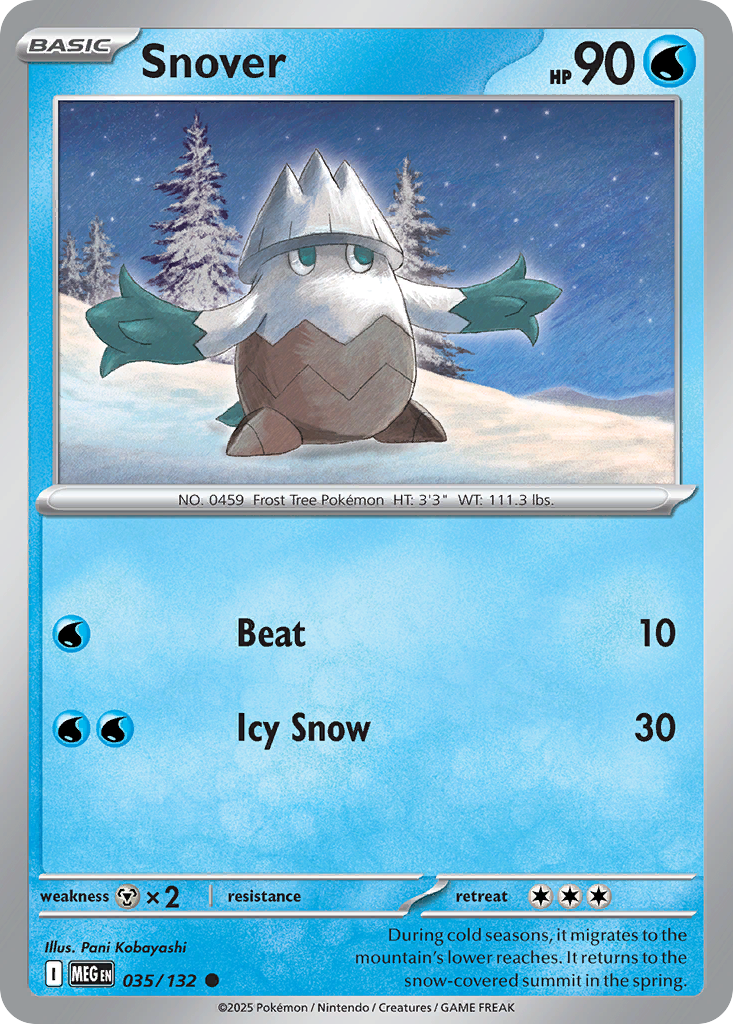 Snover 035/132 Mega Evolution card