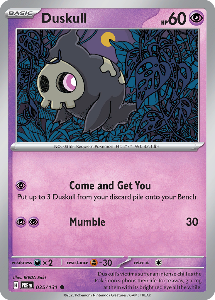 Duskull 035/131 Prismatic Evolutions card