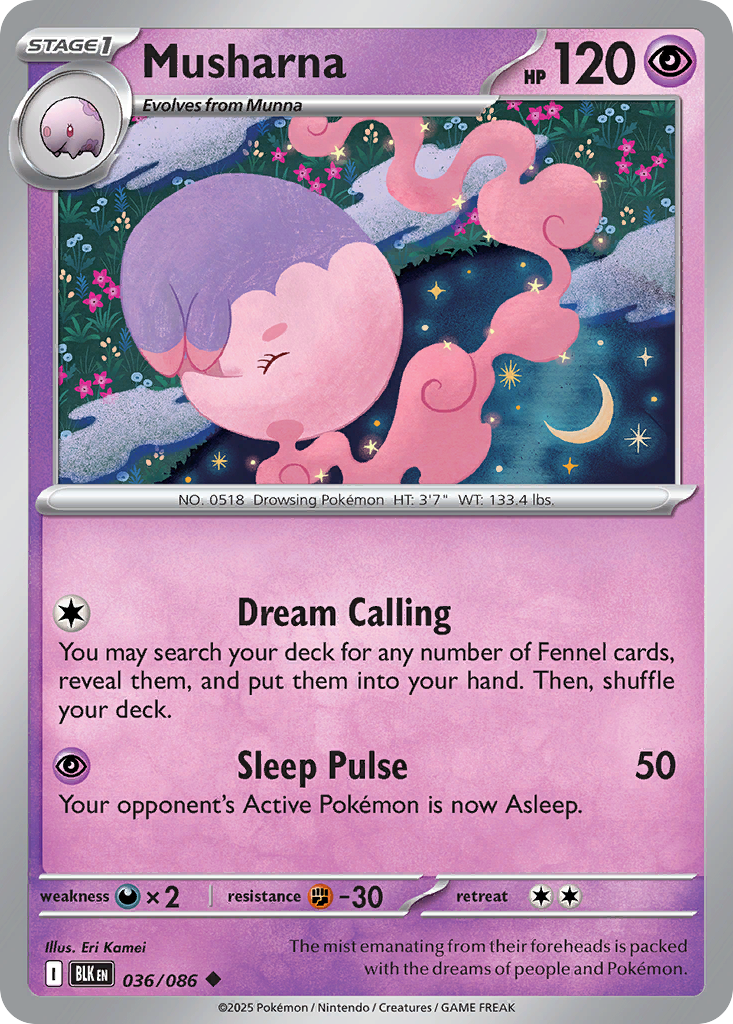Musharna 036/086 Black Bolt card