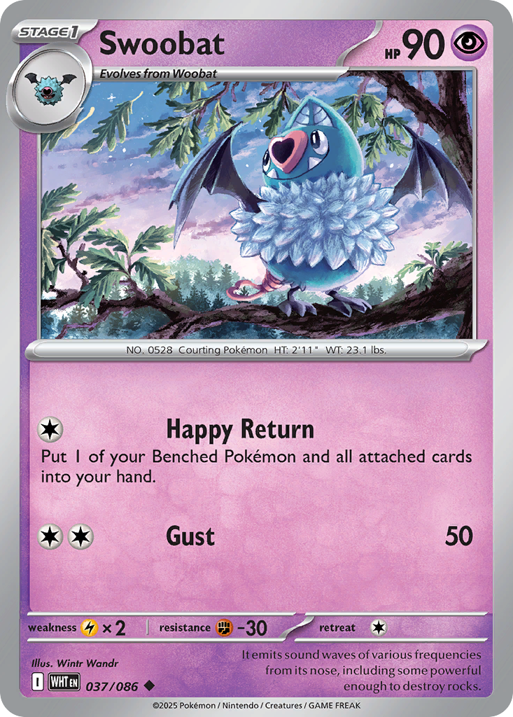 Swoobat 037/086 White Flare card