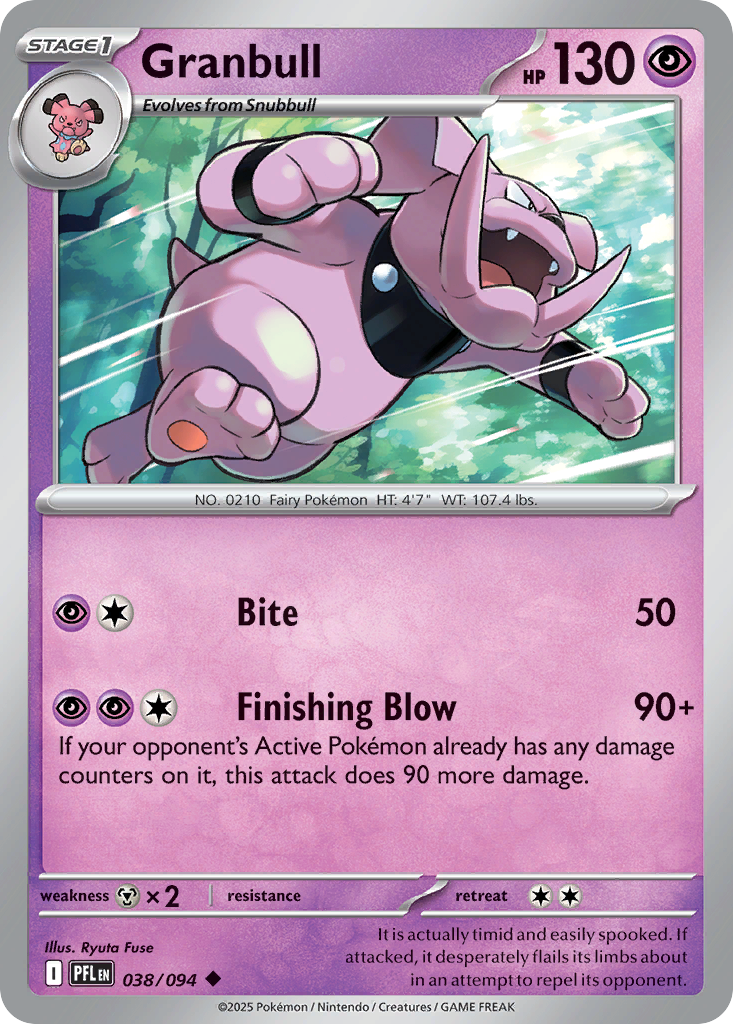 Granbull 038/094 Phantasmal Flames card