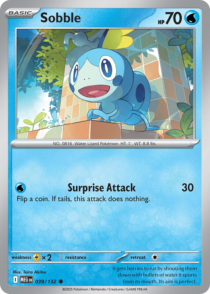 Sobble 039/132 Mega Evolution card