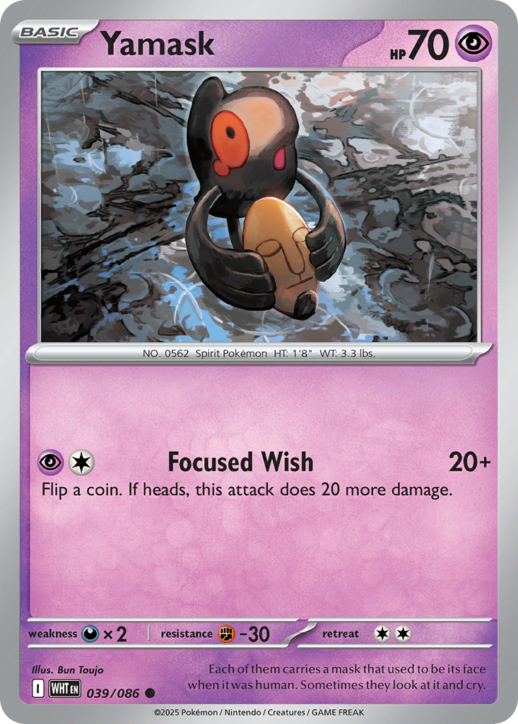 Yamask 039/086 White Flare card