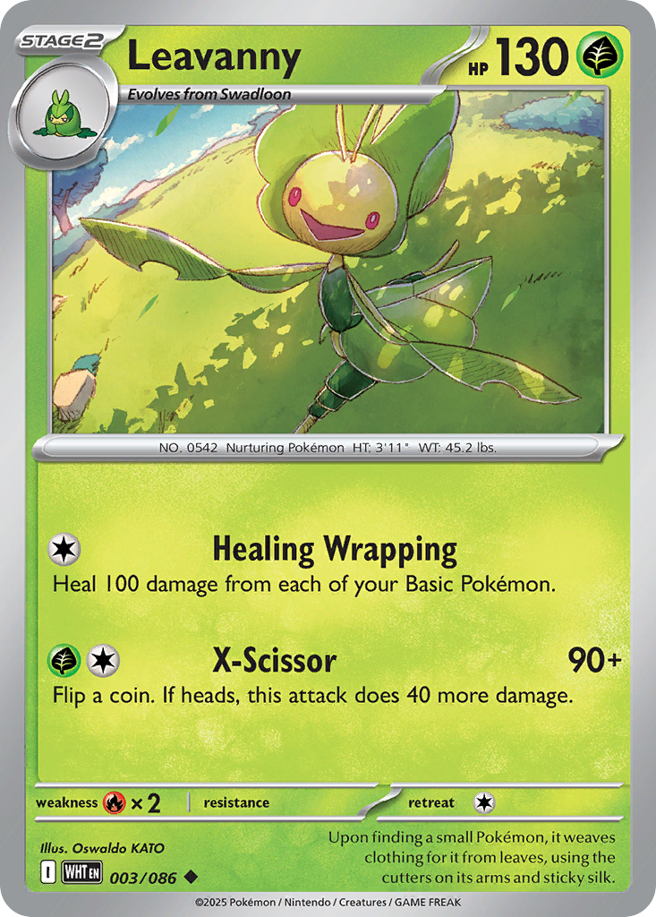 Leavanny 003/086 White Flare card