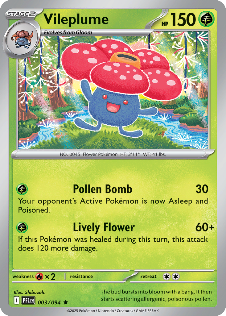 Vileplume 003/094 Phantasmal Flames card