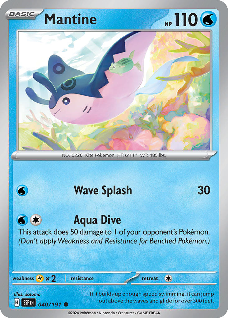 Mantine 040/191 Surging Sparks card