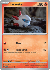 040/197 Larvesta - Obsidian Flames