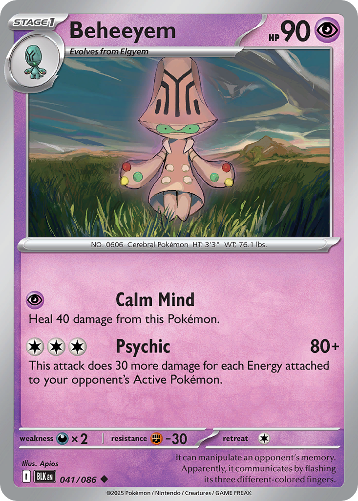 Beheeyem 041/086 Black Bolt card
