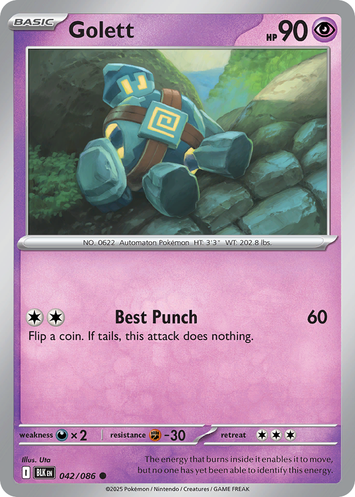 Golett 042/086 Black Bolt card
