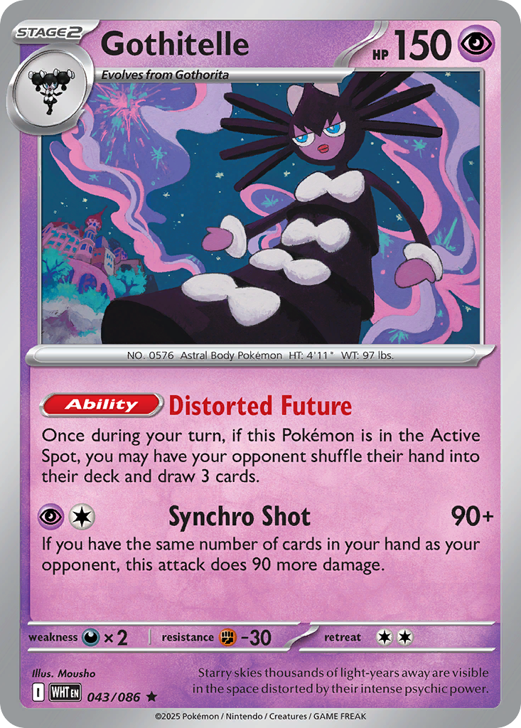 Gothitelle 043/086 White Flare card