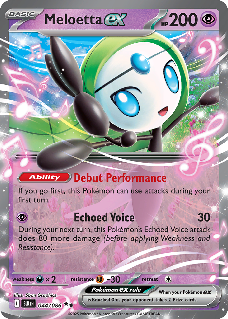 Meloetta ex 044/086 Black Bolt card