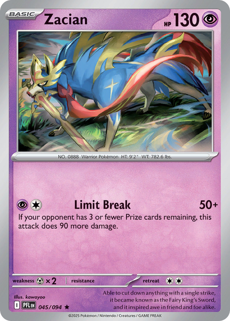 Zacian 045/094 Phantasmal Flames card