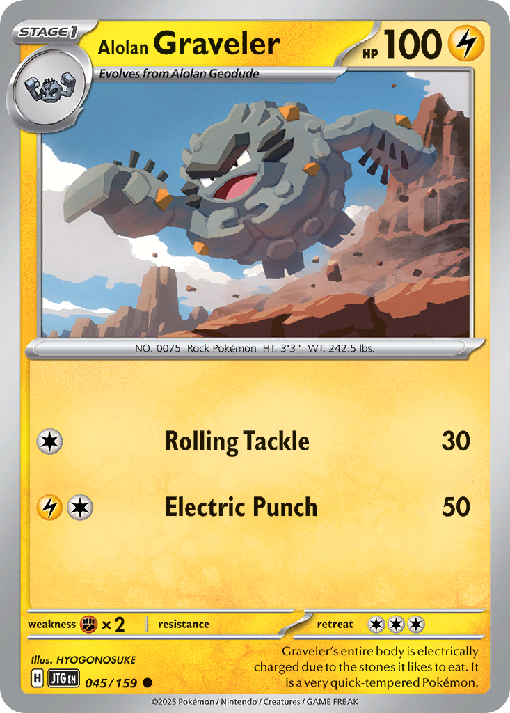 Alolan Graveler 045/159 Journey Together card