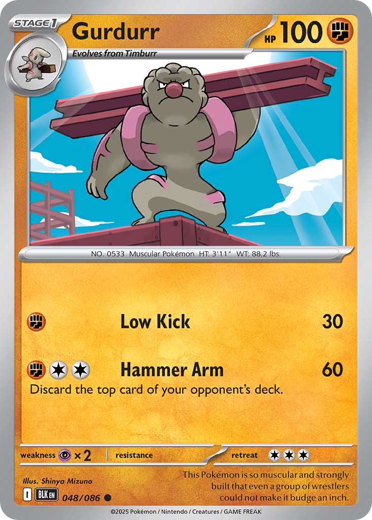 Gurdurr 048/086 Black Bolt card