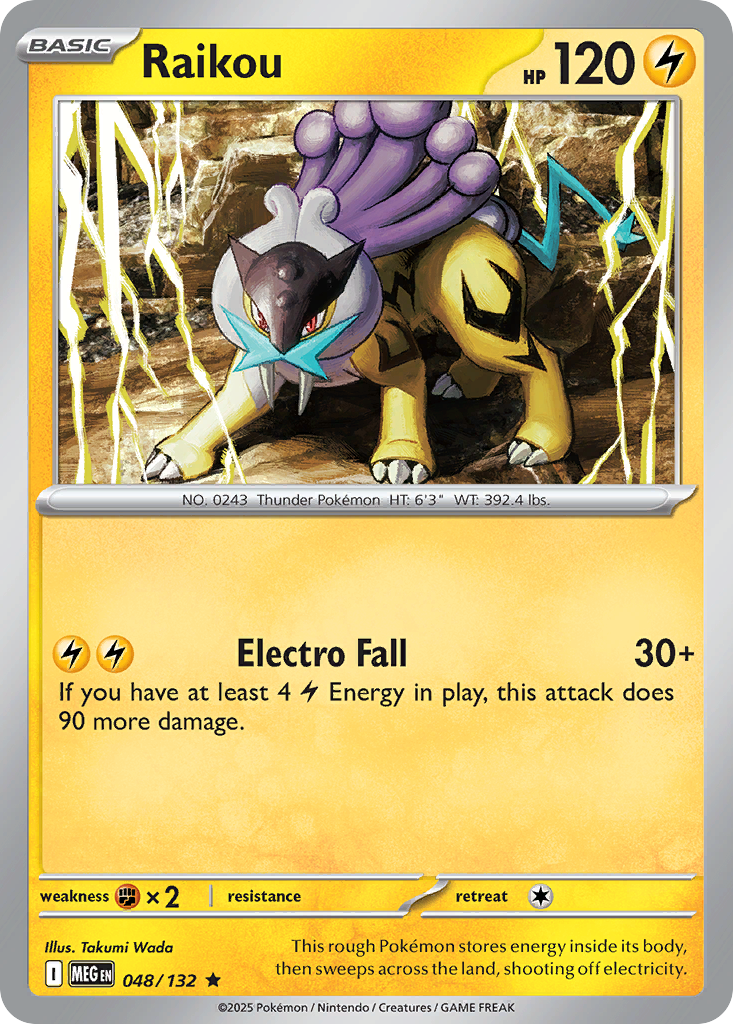 Raikou 048/132 Mega Evolution card