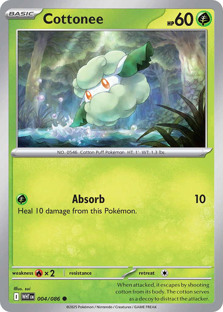 Cottonee 004/086 White Flare card