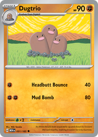 051/165 Dugtrio - Scarlet & Violet 151