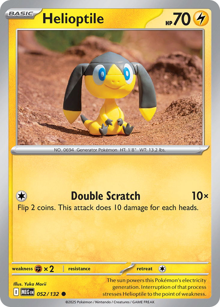 Helioptile 052/132 Mega Evolution card