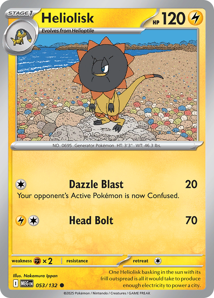 Heliolisk 053/132 Mega Evolution card