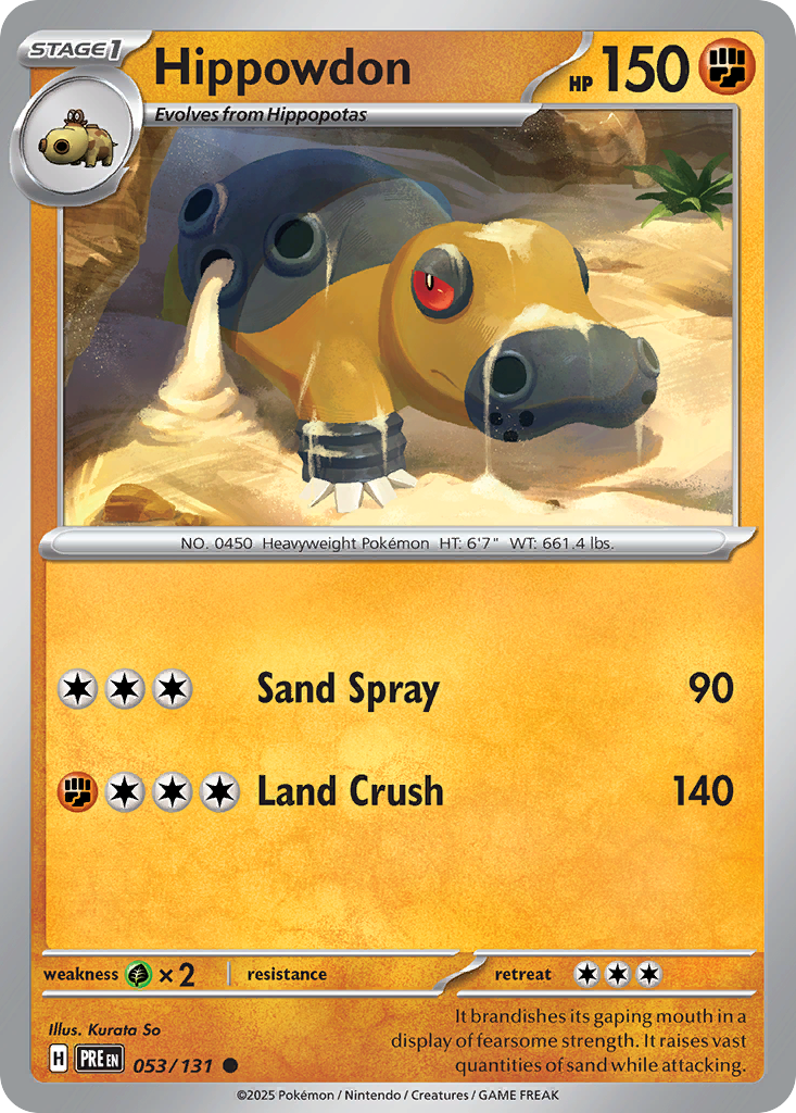 Hippowdon 053/131 Prismatic Evolutions card