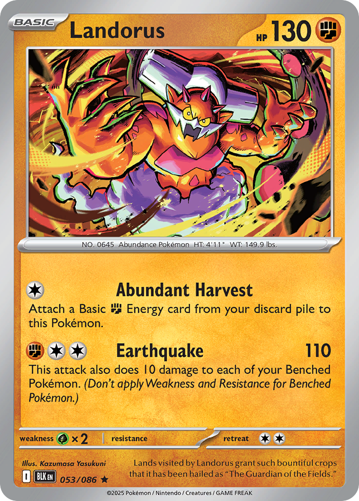 Landorus 053/086 Black Bolt card