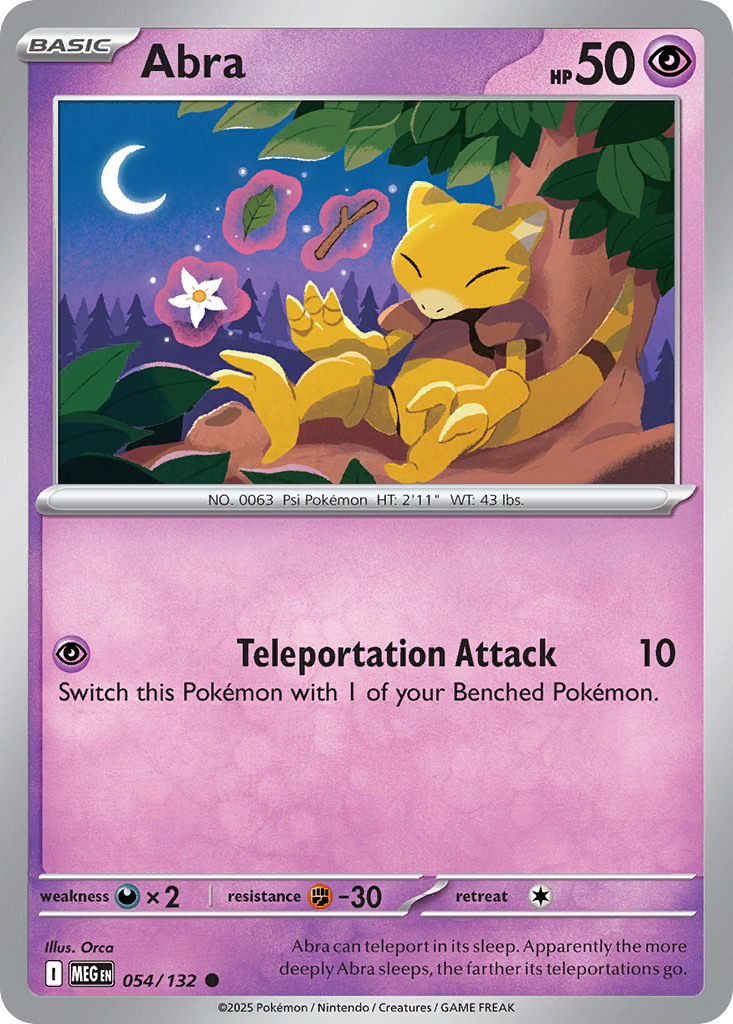 Abra 054/132 Mega Evolution card