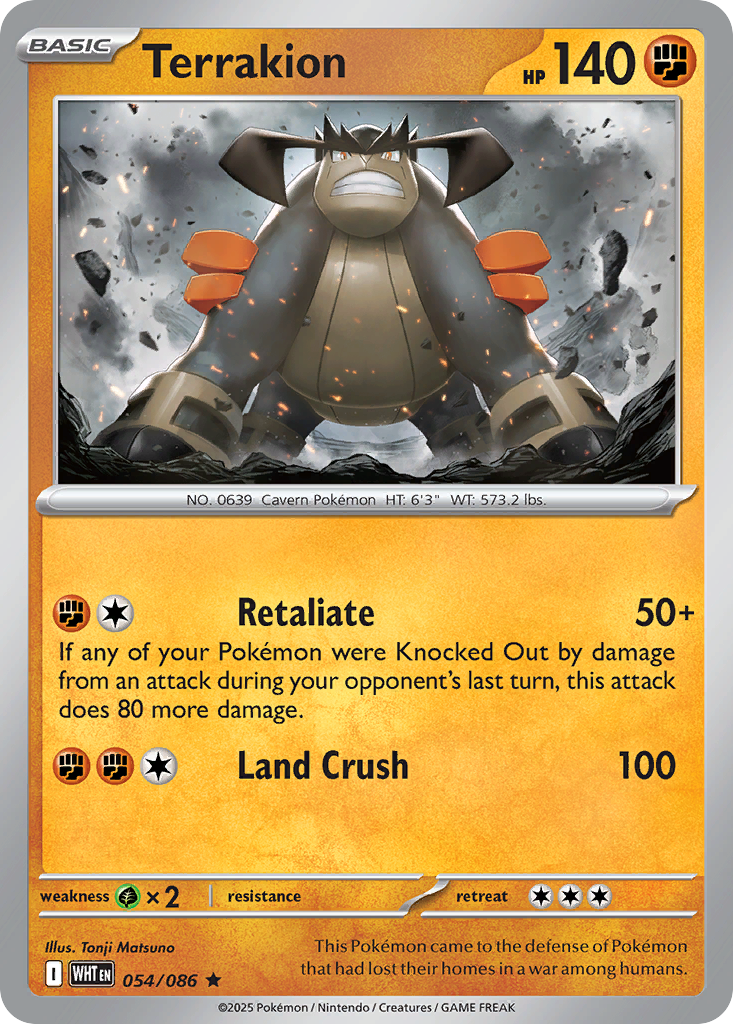 Terrakion 054/086 White Flare card