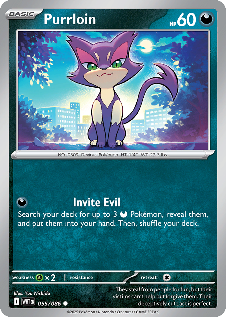Purrloin 055/086 White Flare card